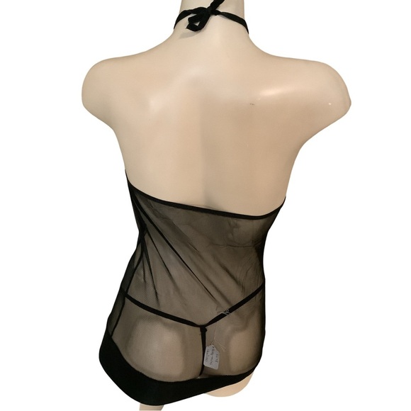 Mesh W/Satin Trim Size S/M Black Dress Neck Tie & Matching G-String.
New - Picture 2 of 6